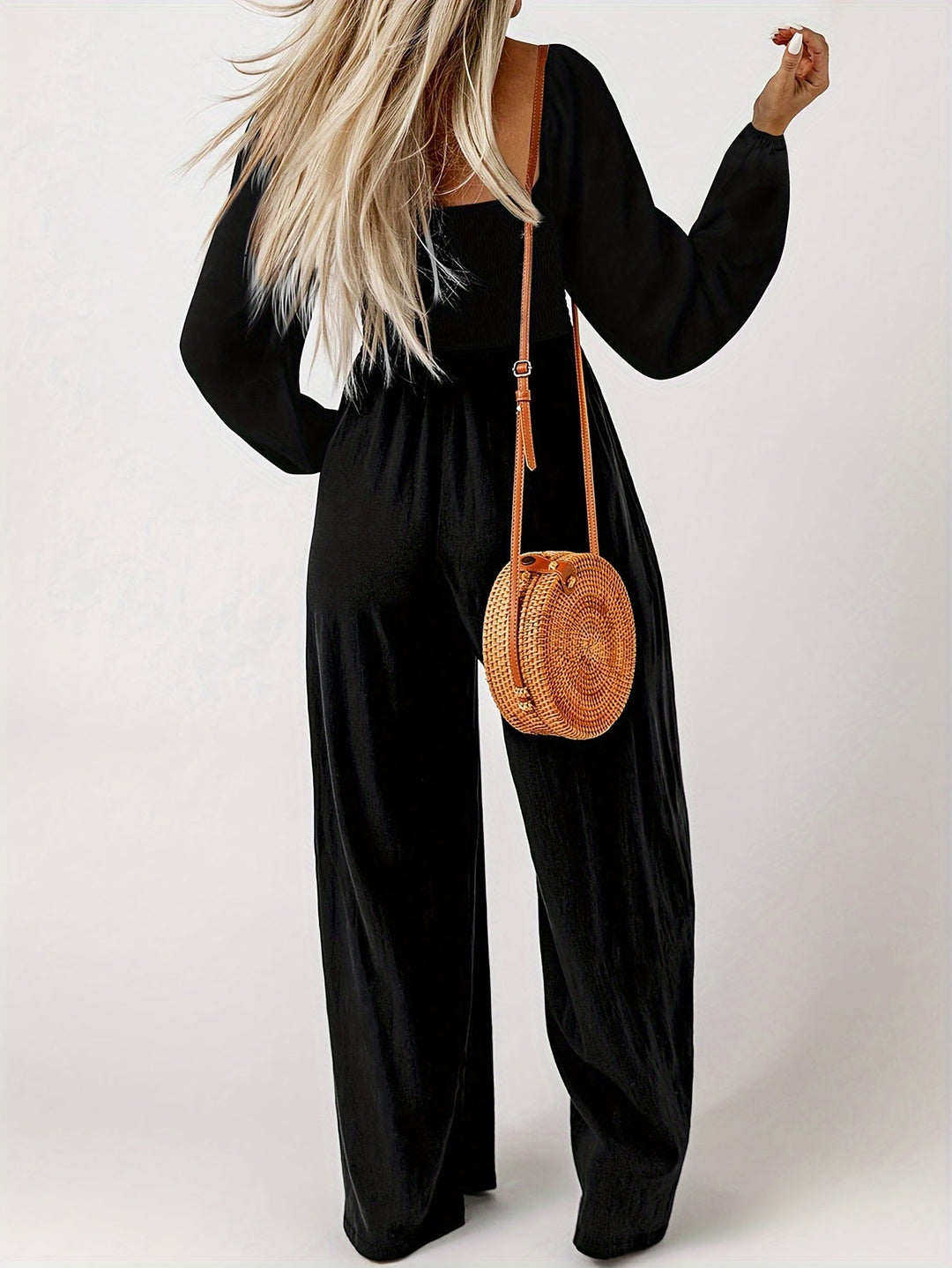 Avery | Shirred Square Neck Jumpsuit